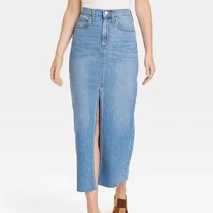 Universal Thread High-Rise Denim Maxi Skirt